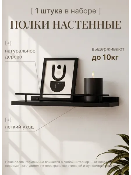 HomeEdit Полка настенная навесная комплект 1 штука