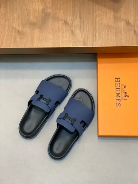 Мужские повседневные тапочки,французский синий Hermès