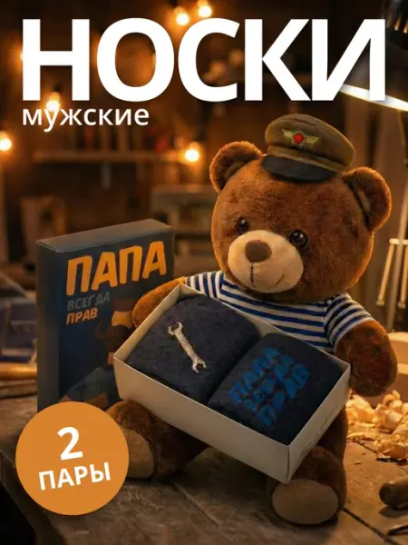 Подарочный набор папе носки две пары KAFTAN