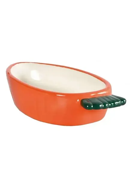 HomePet Миска для мелких грызунов керамическая морковка, 85 мл