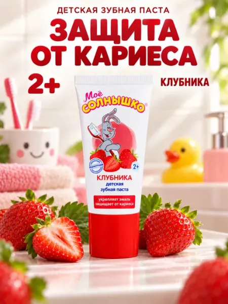 Детская зубная паста с клубникой 65 г GT