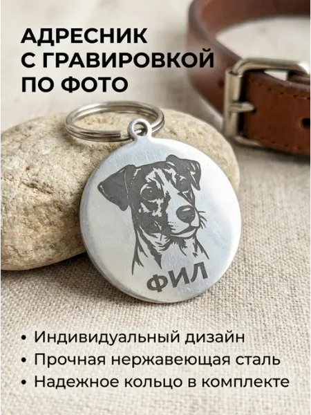 Адресник для собаки с гравировкой FILL STORE