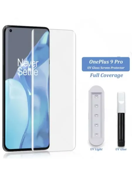 Защитное стекло для OnePlus 9 Pro клей + УФ лампа UV 1+9 pro LitePro