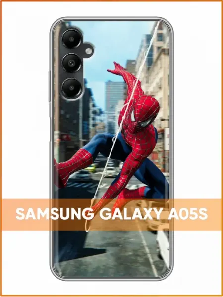 Чехол на Samsung Galaxy A05s с принтом Человек Паук в полете Case Face