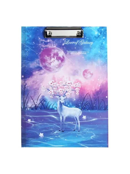 Планшет с прижимом формат А4 картон, Космос, 1шт, МИКС Calligrata