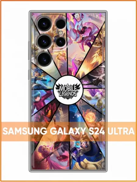 Чехол на Samsung Galaxy S24 Ultra Mobile Legends коллаж Case Face