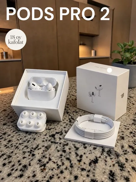 AirPods Pro 2 премиум-качества, мощный чистый звук низких частот Bluetooth-гарнитура для iPhone и Android,