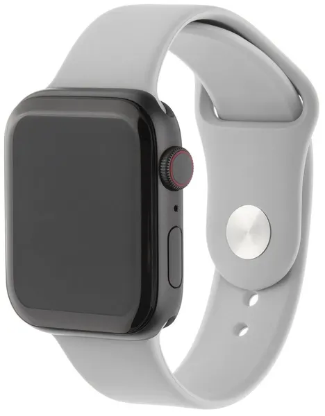 Ремешок силиконовый для Apple Watch 1/2/3/4/5 38мм/40мм, светло-серый