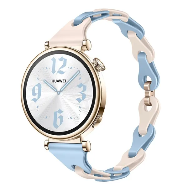 Сменный силиконовый ремешок MyPads для смарт-часов Xiaomi Watch S4 41mm. Голубой 18мм MyPads
