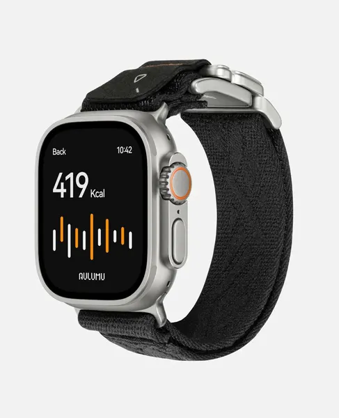 Ремешок С03 для Apple Watch, черный с серой пряжкой