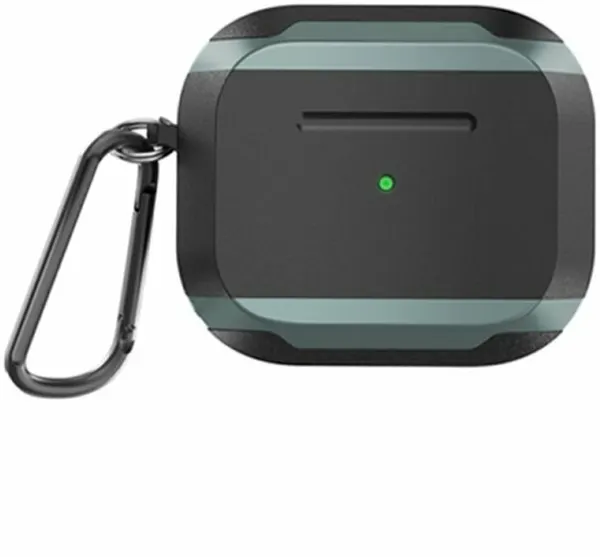 Чехол для наушников AirPods 3 WiWU JD-102 Defender Strong Metal, противоударный - Черный+Серый