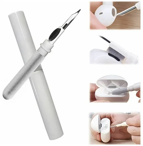 Ручка для чистки наушников Bluetooth (AirPods и др.) Grand Price с мягкой щеткой из микрофибры