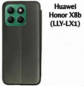 Huawei Honor X8b черный чехол-книжка для Хуавей хонор Х8б книга футляр обложка