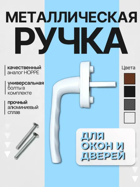 МИРОКОН Ручка для пластикового окна и балконной двери HOPPE