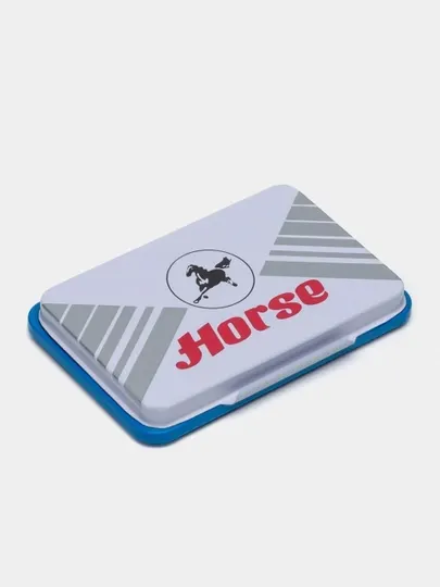 Штемпельная подушка Horse №3, синяя, для печатей и штампов
