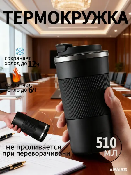 Keep Hot Термокружка для кофе с крышкой автомобильная