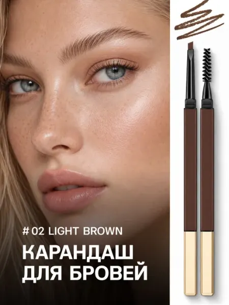 Карандаш для бровей коричневый автоматический