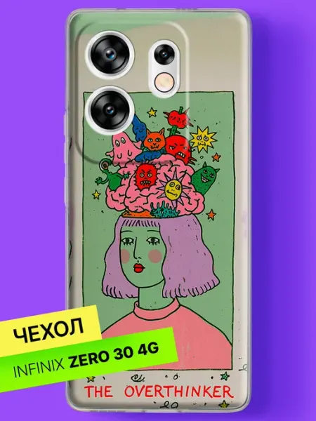 Чехол на Zero 30 4G с принтом Мысли в голове Infinix
