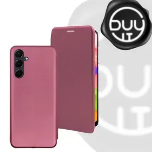 Чехол на Samsung A35 (SM-A356) (6.6") бордовый, крышка с магнитом , визитница