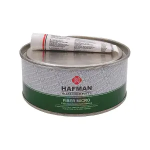 HAFMAN Fiber Micro Шпатлевка автомобильная с микростекловолокном высокопрочная хафман 0,9 кг. с отвердителем