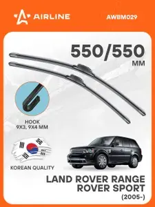 Щетки стеклоочистителя для Land Rover Range Rover Sport LS, L320 (03.05-08.13) 550/550мм 2 шт бескаркасные / Дворники автомобильные Ленд Ровер Рендж Ровер Спорт LS, L320