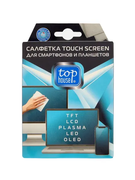 TOP HOUSE Салфетка для смартфонов и планшетов TOUCH SCREEN