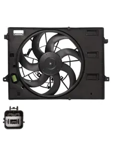 Электровентилятор охлаждения для автомобилей Geely Coolray (18-)/Emgrand (SS11) (21-) 1.5i/1.5T (с кожухом)