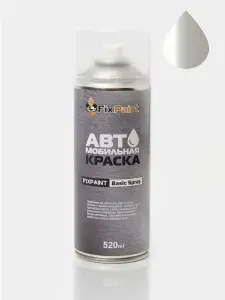 Краска SUBARU, код W24, PEARL WHITE, автомобильная эмаль FixPaint Spray, 2 аэрозольных баллончика по 520 мл, 1-й и 2-й слой