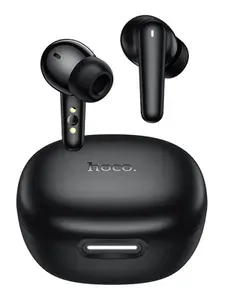 Наушники HOCO беспроводные TWS EQ100 с микрофоном, до 10 часов работы, с функцией AI переводчика на 134 языка, подставка для телефона, черные