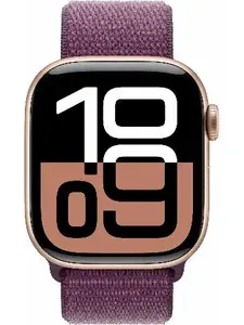Apple Смарт-часы Watch Series 10 GPS, Plum Sport Loop, 46mm, розово-золотой