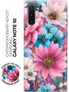 Силиконовый чехол на Samsung Galaxy Note 10 с принтом "Поле цветущей мечты"