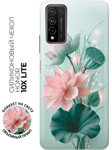 Чехол на Honor 10x Lite с принтом "Нежная симфония лотоса"