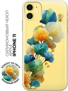 Чехол на Apple iPhone 11 с принтом "Танец разноцветных листьев"
