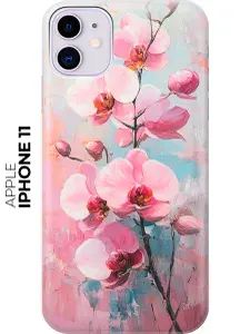 Силиконовый чехол на Apple iPhone 11 с принтом "Розовая орхидея"