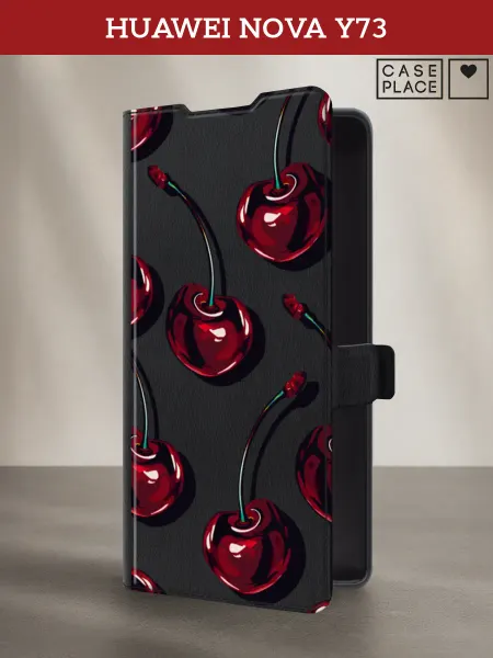 Huawei Чехол-книжка на Nova Y73 с вишней