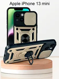 Чехол для Apple iPhone 13 mini, с кольцом подставкой, защита камеры, бронза