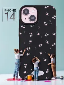 Чехол на iphone 14 силиконовый с принтом противоударный
