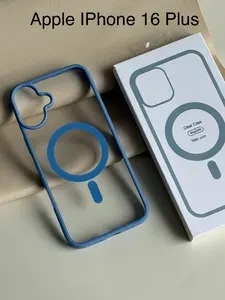 Чехол для Apple iPhone 16 Plus, MagSafe, голубой