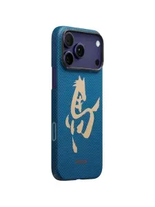 Pitaka Рисунок лошади для iPhone 17 Pro Max Чехол для смартфона, ультра-тонкий, синий