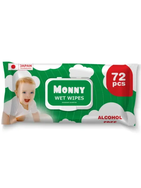 MONNY Влажные салфетки для детей , 72 шт by Husfa