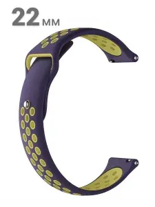 Силиконовый ремешок 22 мм для смарт часов Xiaomi Watch S1, Amazfit GTR 2, 3, 4/ Pop 3S/3R, Samsung Gear S3, Huawei GT 3 Pro/ 4 (46 мм), Realme Watch 2/ S, Haylou