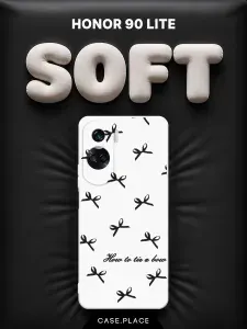 Чехол на Honor 90 Lite Soft Touch с принтом "How to tie a bow 2"