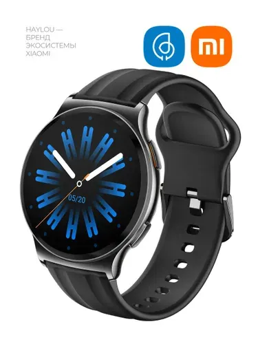 Смарт-часы Haylou Solar Lite 2 мужские и женские наручные круглые, умные фитнес-часы, черные