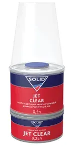 Лак автомобильный SOLID JET CLEAR (500+250 мл) - двухкомпонентный экспресс лак 2+1 (в комп. с отвердит.)