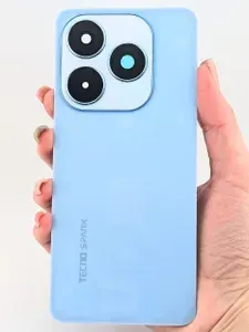 Tecno Spark 20 Задняя крышка со стеклами камеры голубая