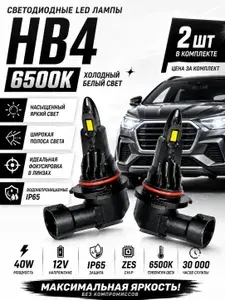 Светодиодные LED лампы HB4 для фар Honda Civic 8 СЕДАН 2005-201 / Хонда Цивик - 6500K / автомобильные ЛЕД лампочки НБ4