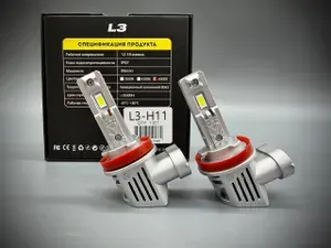 Светодиодные Led лампы H8 для противотумнок Honda Accord (2012-2013) / Хонда Аккорд ПТФ / 6000K 80W для ближнего, Дальний Свет и противотуманных фар. Led лампочки автомобильные