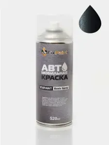 Краска TOYOTA, код .209, NIGHT TIME BLACK, автомобильная эмаль FixPaint Spray в аэрозольном баллончике 520 мл