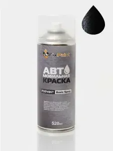 Краска TOYOTA, код 211, BLACK, автомобильная эмаль FixPaint Spray в аэрозольном баллончике 520 мл
