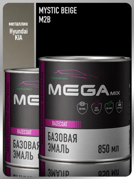 MEGAMIXnano Автомобильная краска Hyundai Kia Mystic Beige M2B-2 шт